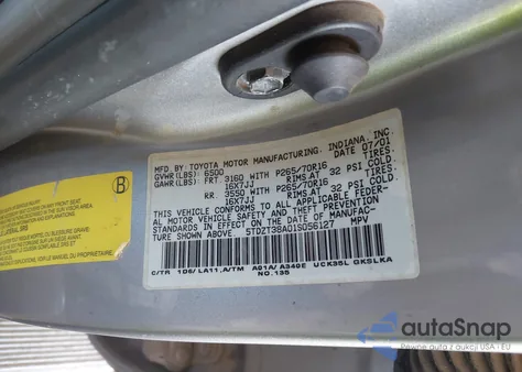 2001 Toyota Sequoia Limited V8 from USA, damaged, VIN 5TDZT38A01S056127